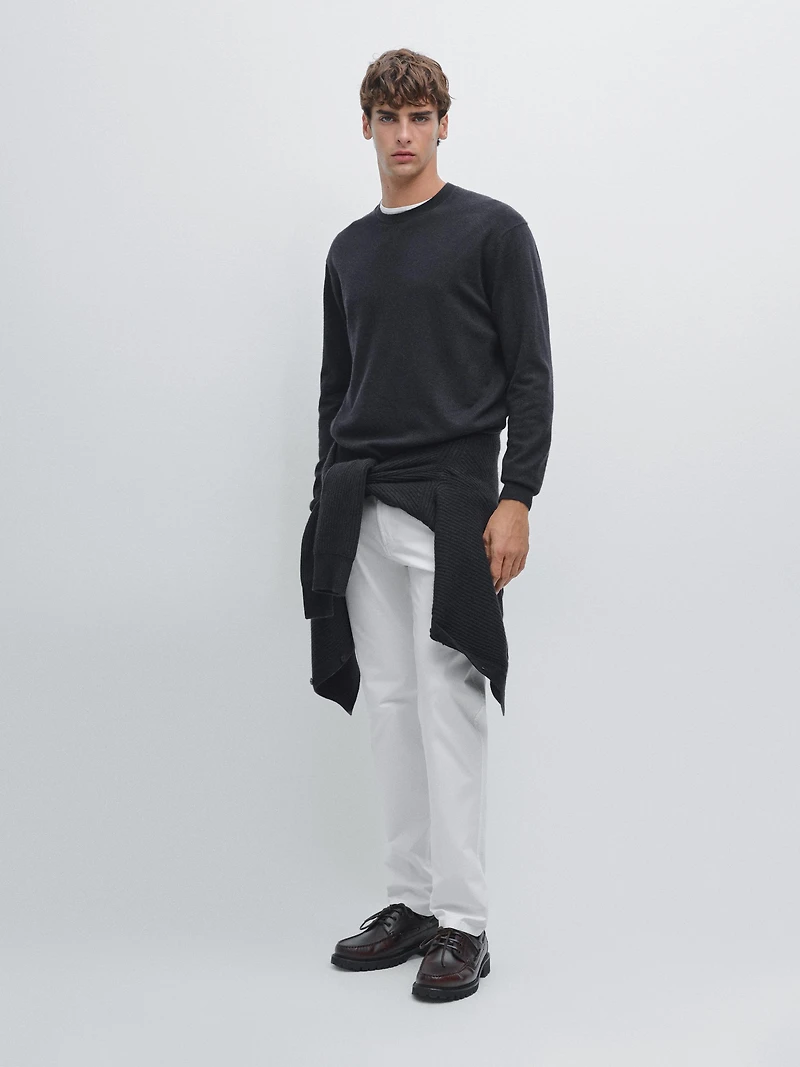 Faux jean slim texture légère