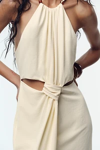 ROBE MIDI AJOURÉE NŒUD