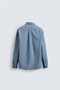 RELAXED FIT CHAMBRAY SHIRT
