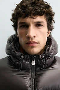 100% FEATHER WATER REPELLENT PUFFER JACKET