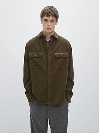 Corduroy overshirt with pockets