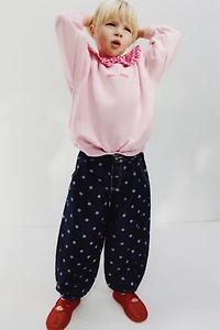 SWEATSHIRT WITH RUFFLE COLLAR