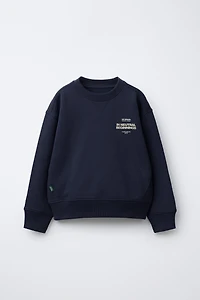 TEXT AND LABEL SWEATSHIRT