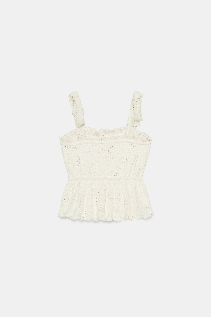 ROMANTIC KNIT TIE TOP
