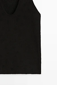 Flowing top with embroidery