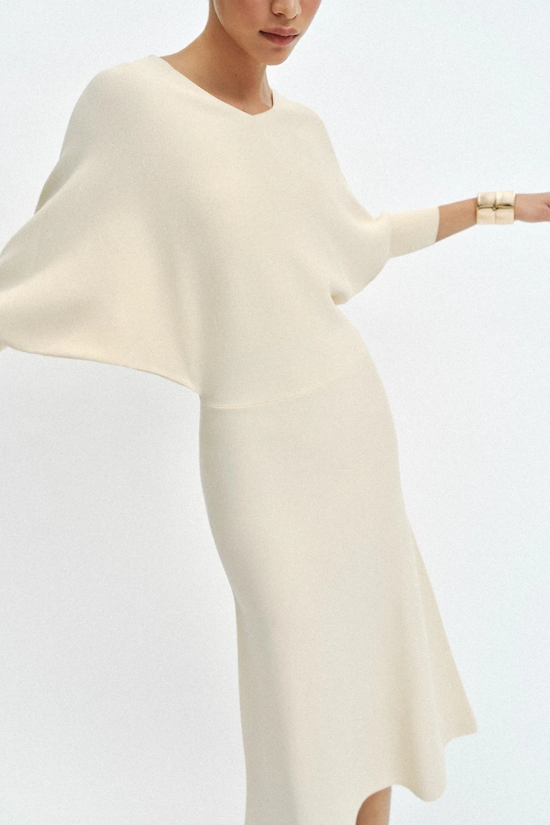 KNIT MIDI DRESS