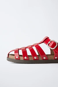 STUDDED FISHERMAN SANDALS