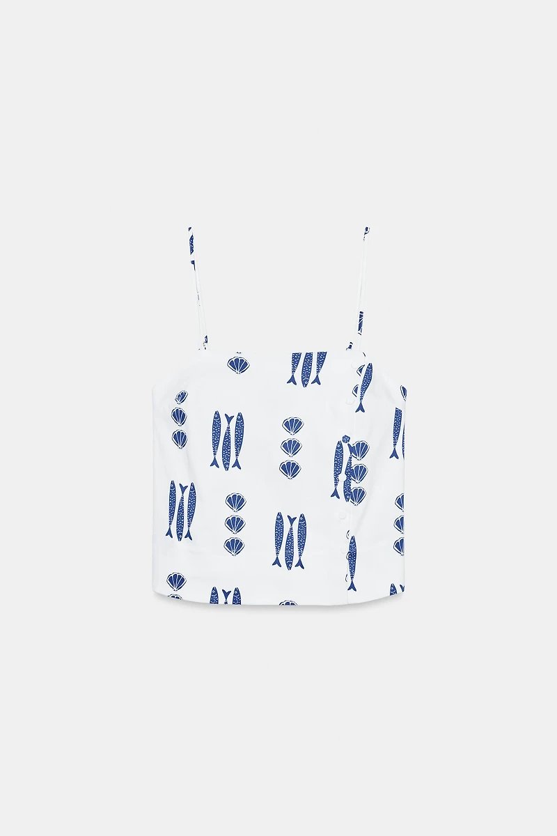 PRINTED BUTTON TOP