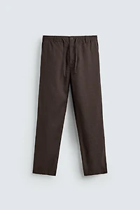 COTTON-LINEN RELAXED FIT PANTS