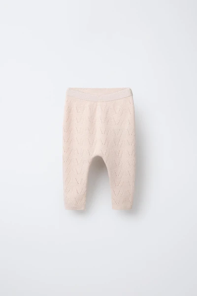 PANTALON EN MAILLE COTON LAINE