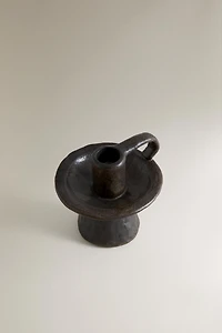 STONEWARE CANDLEHOLDER