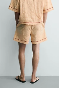 SHORT RELAXED FIT JACQUARD BRODÉ