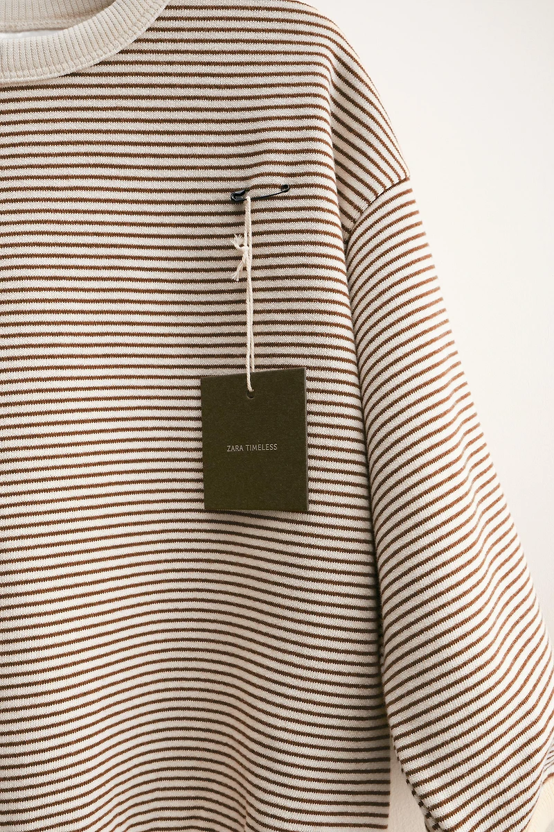 ZARA TIMELESS - FINE STRIPE SWEATSHIRT