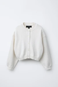 PUFFY KNIT CARDIGAN