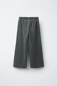 PANTALON WIDE LEG EFFET DÉLAVÉ