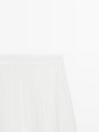 Godet midi skirt with seam details