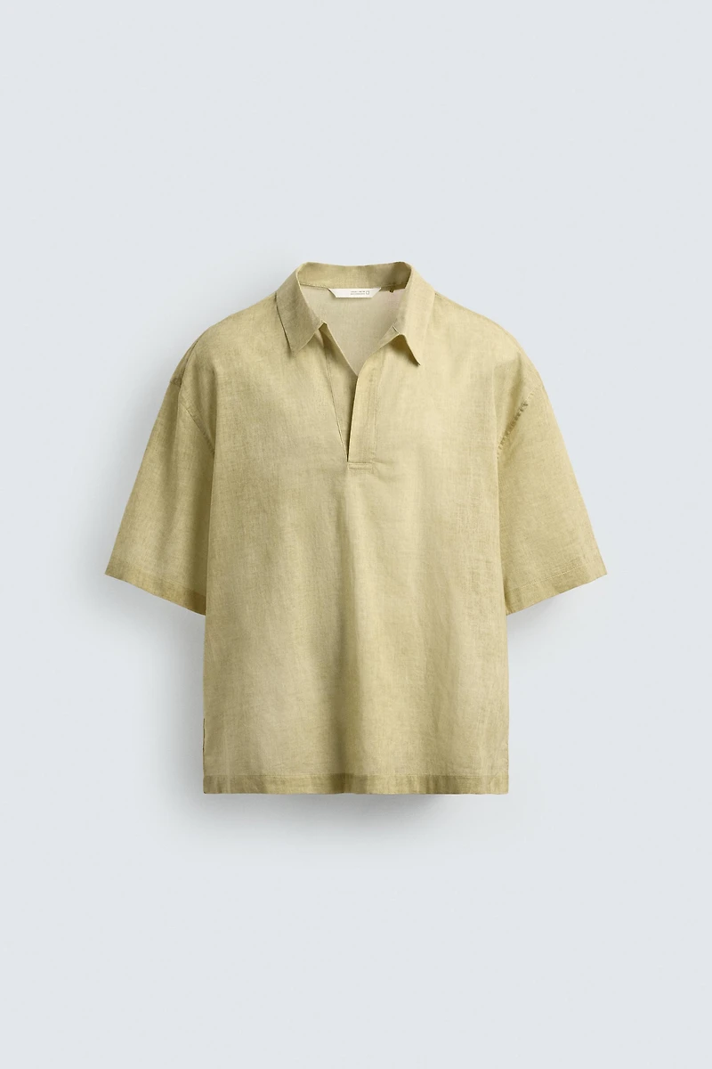 CHEMISE POLO BOXY FIT SEMI-TRANSPARENTE