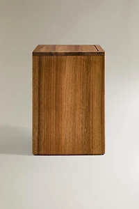 POUBELLE CARRÉE EN BOIS GRANDE TAILLE