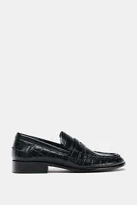 EMBOSSED PENNY LOAFERS