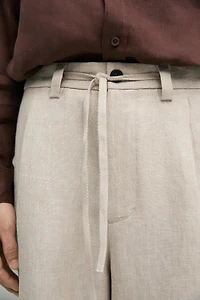 100% linen total look pants