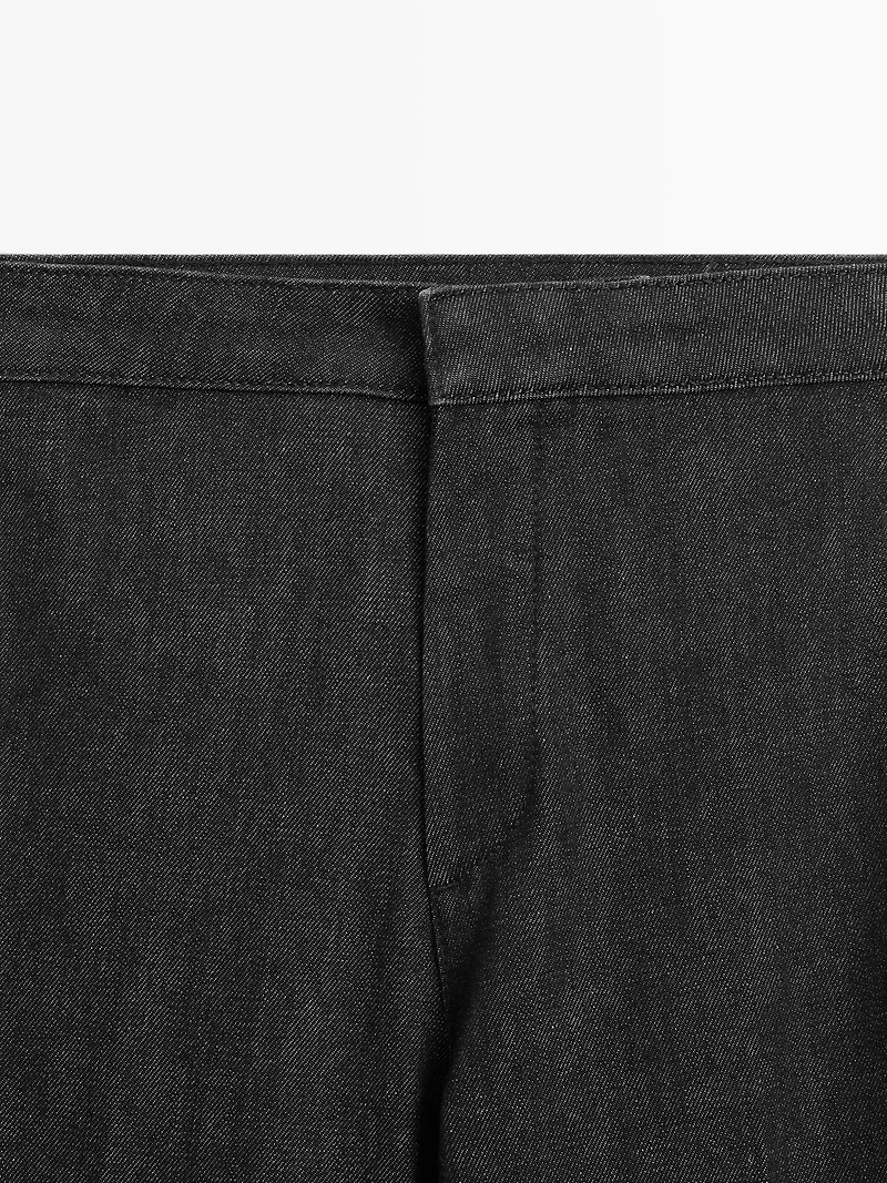 Flared high-waist jeans