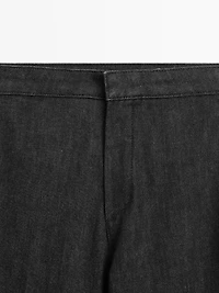 Flared high-waist jeans