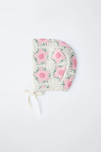 CROCHET FLOWER BONNET