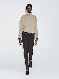 Pull à col roulé en laine mélangée