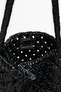 Braided nappa leather bag