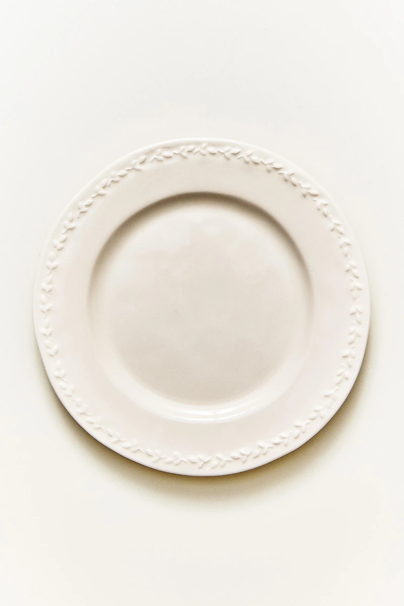 ASSIETTE À DESSERT EN FAÏENCE BORDE RELIEF