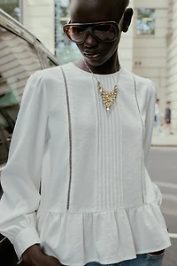 BLOUSE PÉPLUM ENTRE-DEUX