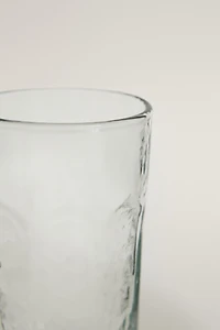 HAMMERED RAISED DESIGN GLASS TUMBLER