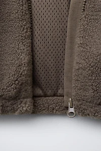 BLOUSON EFFET MOUTON BRODÉ