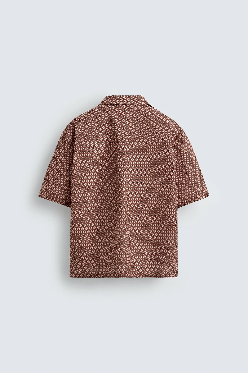 GEOMETRIC PRINT RELAXED FIT SHIRT