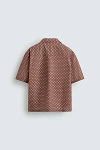 GEOMETRIC PRINT RELAXED FIT SHIRT