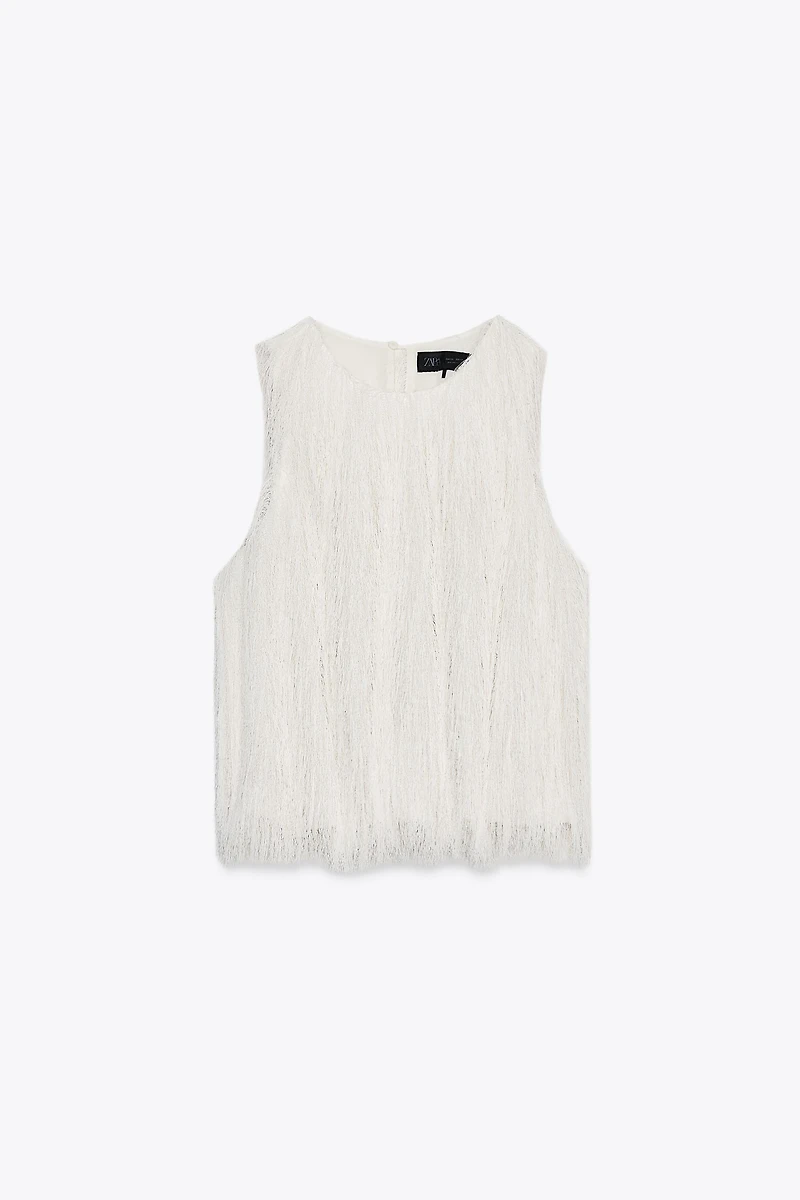 FRINGED CROP TOP