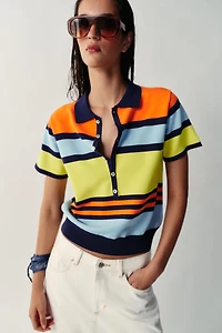 POLO EN MAILLE À RAYURES
