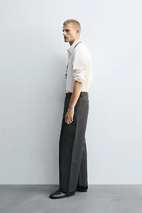 TEXTURED TAPERED FIT PANTS