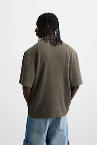 WRINKLED EFFECT TEXTURED SHIRT