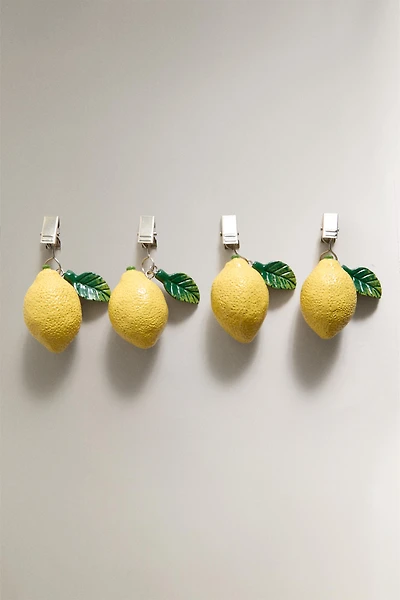 LEMON TABLECLOTH CLIPS (SET OF 4)