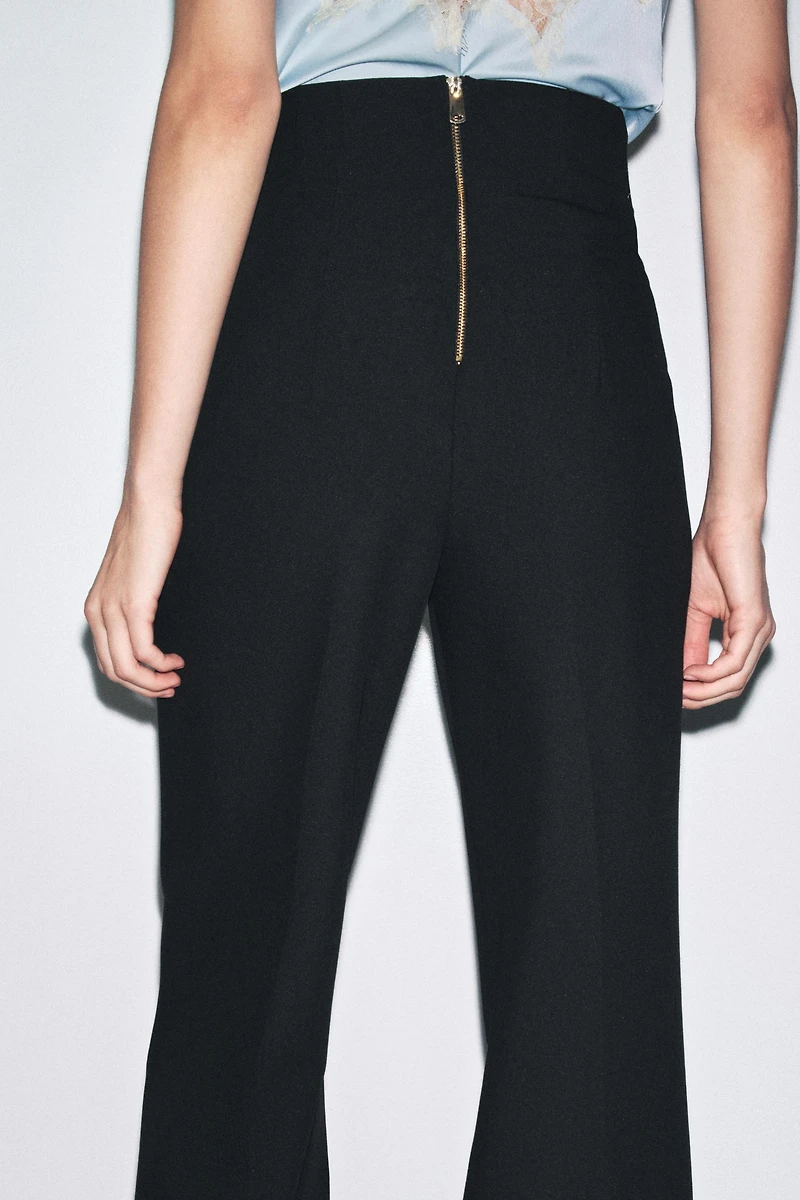 HIGH-WAISTED ZIPPER PANTS ZW COLLECTION