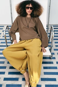 COTTON WIDE-SLEEVE T-SHIRT