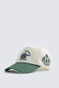 CONTRASTING FLAT VISOR CAP