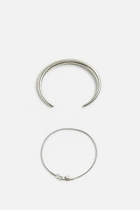 PACK OF 2 COMBINED METAL BRACELETS
