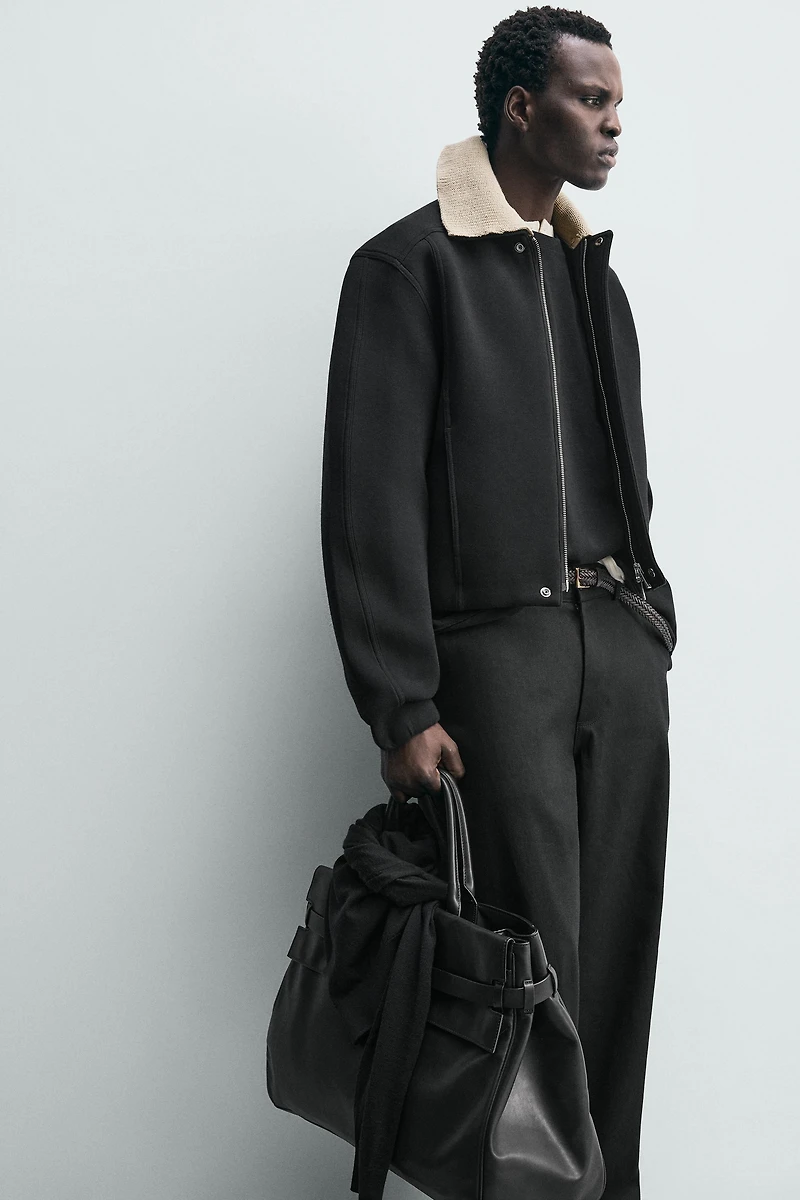 CONTRAST COLLAR TECHNICAL JACKET