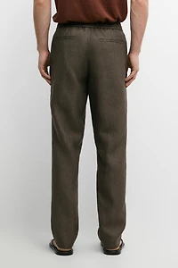 100% linen jogger fit trousers