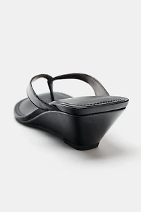 SANDALES COMPENSÉES EN CUIR