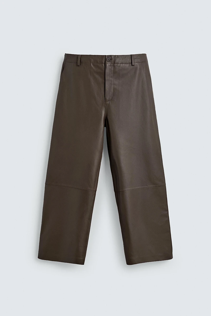 LEATHER BALLOON FIT PANTS