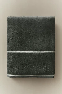 RICE STITCH BORDER BATH TOWEL