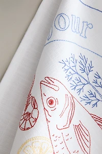 FISH PLATE TEA TOWEL